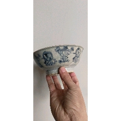 清乾隆青花山水亭台楼阁树叶形洗__【7788录像机】