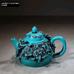 瓷壶 民间收到，【张義泰造】，“太师少宝”画彩老瓷壶一把，保存完整，值得