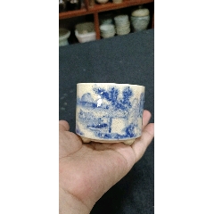 清光绪青花冰梅大罐__【7788相机收藏】